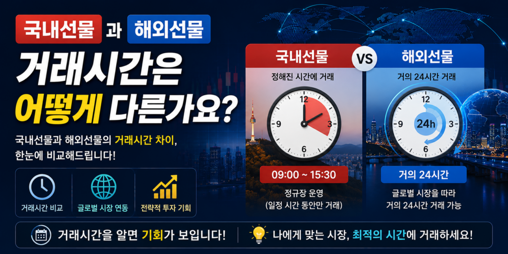 해외선물과 국내선물 차이, 무엇이 다를까?